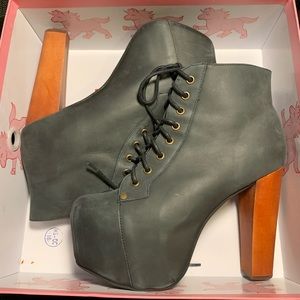 Size 10 Genuine leather heel boots by Jeffery Campbell